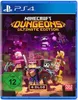 The image shows the front cover of a PlayStation 4 game case for Minecraft Dungeons Ultimate Edition. Produktbild-Vorschau