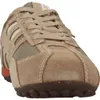 A close-up, front-facing view of a single beige Geox sneaker against a white background. Produktbild-Vorschau