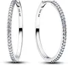 Pandora Ohrringe Creolen Funkelnde Zirkonia Sterling-Silber Produktbild-Vorschau 2