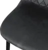 A close-up of the seat and back of a dark grey velvet dining chair. Produktbild-Vorschau