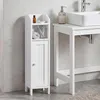 Badezimmerschrank schmales Badregal Weiß 20 x 20 x 80 cm Produktbild-Vorschau 9