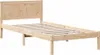 Estructura de cama marrón de vidaXL, 90 x 190 cm, madera Vista previa de la imagen del producto 4