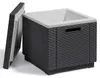 Sgabello Allibert Ice Cube con cool box, colore: grafite Anteprima dell’immagine prodotto 1