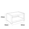 Allibert Lounge-Tisch "Monaco" Braun Kunststoff Rattanoptik Produktbild-Vorschau 3
