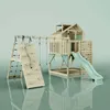 OutdoorToys Spielturm Oscar aus Holz in Grün Trapezschaukel Produktbild-Vorschau 2