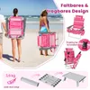 COSTWAY 2er Set Strandstühle mit Tisch, klappbare Produktbild-Vorschau 8