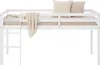 Homestyle4u Hochbett Weiß 90x200 Massivholz Kinderhochbett Produktbild-Vorschau 10