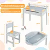 COSTWAY Kinderschreibtisch mit Stuhl, Kindertisch-Set mit Produktbild-Vorschau 7