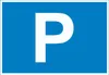 P Parkplatz Schild waagerecht A5 Rückseite selbstklebend Produktbild-Vorschau 1