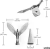 A product shot of a metal bottle opener with dimensions indicated. Podgląd zdjęcia produktu