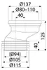 Alcadrain A991-40  WC-Anschlussmanschette exentrisch 40 mm Podgląd zdjęcia produktu 5