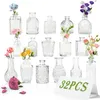 LARS360 32 Stück Kleine Glas-Budenvasen, Mini Produktbild-Vorschau 1