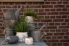 Květináč Clayre & Eef Ø 12x9 cm Šedobéžový keramický Náhled obrázku produktu 2