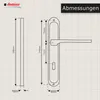 A technical drawing of a door handle with dimensions indicated. Produktbild-Vorschau