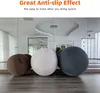 Three yoga ball covers are displayed in a room with mirrors and white curtains. Produktbild-Vorschau