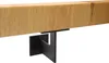 A close-up shot of a wooden beam supported by a black metal bracket. Anteprima dell’immagine prodotto