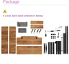 A flat lay of desk components and hardware, likely for assembly. Anteprima dell’immagine prodotto