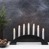 Lichterbogen Bea - 7flammig - warmweiße Birnchen - L: 39cm, H: 22cm - Schalter - schwarz Produktbild-Vorschau