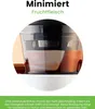 Close-up of a juicer's internal mechanism with juice and pulp visible, accompanied by marketing text. Podgląd zdjęcia produktu