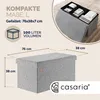 CASARIA® Sitzbank mit Stauraum Faltbar Grau 80x40x40cm Produktbild-Vorschau 6