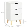 HOMCOM Table de chevet table de nuit avec 3 tiroirs, style Voir les images du produit 5