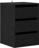 vidaXL Armoire de rangement à 3 tiroirs, noire, imitation Voir les images du produit 1