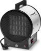 A white and black ceramic heater with a black handle and cord is shown against a white background. Produktbild-Vorschau