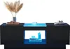 Merax Table basse avec LED et 2 tiroirs, Table d'appoint Voir les images du produit 8