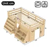 Flieks Kinderbett Hochbett 90x200cm mit 2 Regal, Etagenbett Produktbild-Vorschau 7