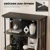 BROTTAR Glasvitrine mit Rundbogen,Schwarz, LED mit Produktbild-Vorschau 4