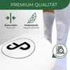JDP Mini Schienbeinschoner Fußball 10 x 6 cm, Weiß, extra Produktbild-Vorschau 3