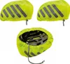 2 x Fahrradhelm Regenschutz Neon Gelb mit reflektierenden Produktbild-Vorschau 2