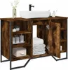 vidaXL Spodná skrinka pod umývadlo dymový dub 91x35x60 cm Náhľad obrázku produktu 2