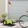 Remorque vélo Vert Tissu Oxford et fer Voir les images du produit 2