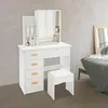 , Schminktisch Weiß Schlafzimmermöbel Vanity Set Produktbild-Vorschau 7