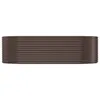 A long, rectangular, brown raised garden bed made of corrugated metal. Produktbild-Vorschau
