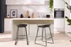 Miliboo - Design-Barhocker Schwarz mit Metallbeinen (2 Produktbild-Vorschau 8