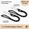 2er Set Kinderwagen Haken Karabinerhaken für Wickeltasche Produktbild-Vorschau 2