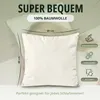 set di 2 copricuscini 100% cotone 40x40 cm bianco naturale Anteprima dell’immagine prodotto 3