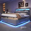 Flieks letto imbottito idraulico 140x200cm con USB e Anteprima dell’immagine prodotto 1