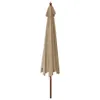 vidaXL Parasol avec mât en bois Taupe 400x273 cm Voir les images du produit 5