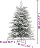 vidaXL Künstlicher Weihnachtsbaum Klappbar Beschneit 120 cm Produktbild-Vorschau 7