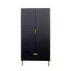 Vertikaler Doppel-Tuerenschrank mit 1 Schublade 90x55x180 Produktbild-Vorschau 2
