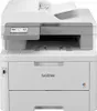 A white and gray Brother MFC-L8390CDW 4-in-1 color laser multifunction printer is shown from the front. Produktbild-Vorschau