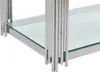 Couchtisch aus gehärtetem Glas und rostfreiem Stahl - Chrom Produktbild-Vorschau 5