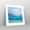 Poster - Poster ohne Rahmen - Meer Welle Möwe - 30x30 cm - Produktbild-Vorschau 7