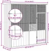vidaXL Voliera antracite 215x78x200 cm Acciaio zincato Anteprima dell’immagine prodotto 7