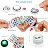 Instructions on how to use LED lights with a remote control. Produktbild-Vorschau