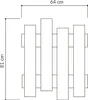 A line drawing of a radiator with dimensions indicated. Podgląd zdjęcia produktu