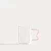 HOMLA ZIGRA Glas mit gewelltem rosa Stiel 0,4 l Produktbild-Vorschau 1
